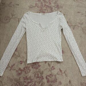 Brandy Melville Women's White Crop-top
